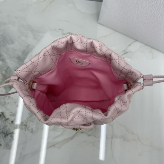 AAAAA Replica Dior Adiorable Mini Bucket Bag Pink Fake