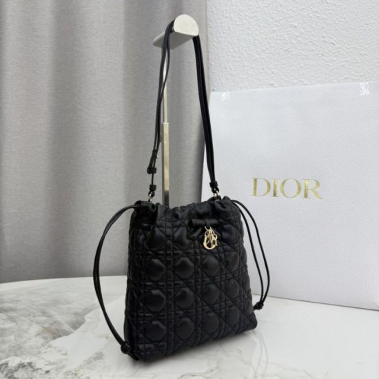 AAAAA Replica Dior Adiorable Mini Bucket Bag Black Fake