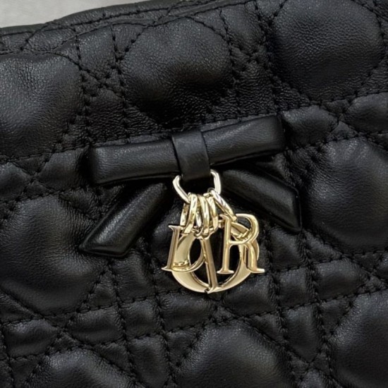 AAAAA Replica Dior Adiorable Mini Bucket Bag Black Fake