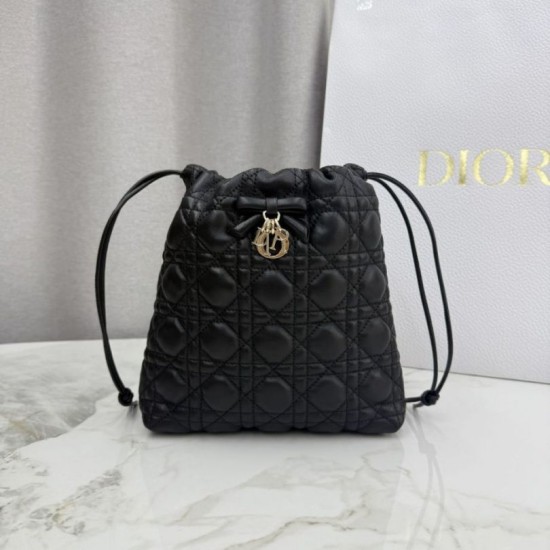 AAAAA Replica Dior Adiorable Mini Bucket Bag Black Fake