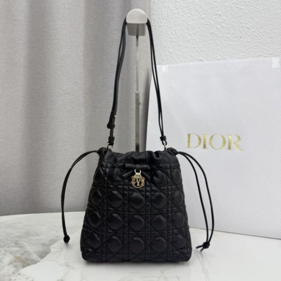 AAAAA Replica Dior Adiorable Mini Bucket Bag Black Fake