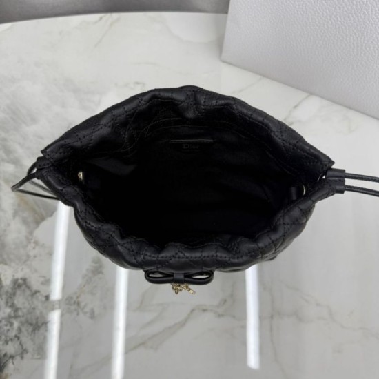 AAAAA Replica Dior Adiorable Mini Bucket Bag Black Fake