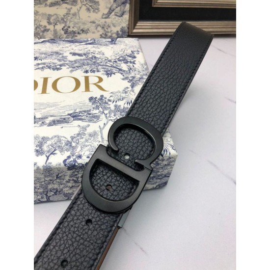 Premium Replica Dior Montaigne Reversible Belt 35mm Ultra-Matte Calfskin Knockoff