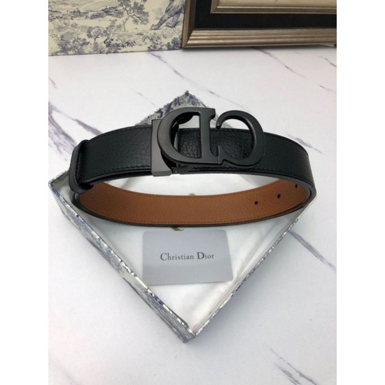 Premium Replica Dior Montaigne Reversible Belt 35mm Ultra-Matte Calfskin Knockoff