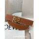 Premium Replica Loewe Anagram Reversible Belt 32mm Brown/Blue Knockoff