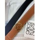 Premium Replica Loewe Anagram Reversible Belt 32mm Brown/Blue Knockoff