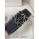 AAAAA Fake Loewe Anagram Reversible Belt 40mm Black/Navy Blue Replica Cheap Premium Replica Loewe Anagram Reversible Belt 40mm Black/Navy Blue Knockoff