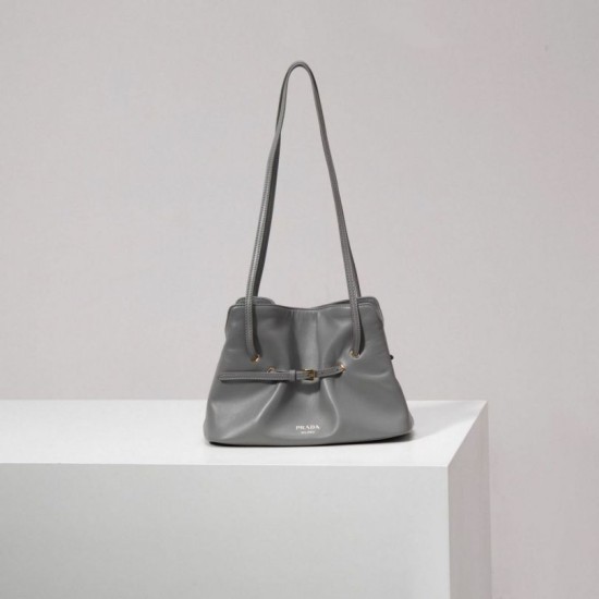 Premium Replica Prada Dada Small Nappa Bag 1BG586 Gray Knockoff