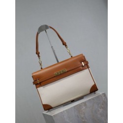 Premium Replica YSL Saint Laurent Manhattan Top-Handle Crossbody Bag Brown Knockoff