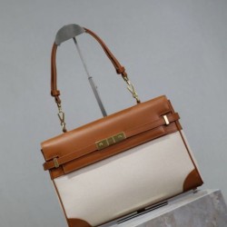 Premium Replica YSL Saint Laurent Manhattan Top-Handle Crossbody Bag Brown Knockoff