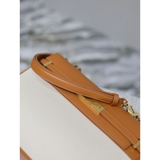 Premium Replica YSL Saint Laurent Manhattan Top-Handle Crossbody Bag Brown Knockoff
