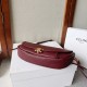 Premium Replica Celine Halfmoon Small Soft Triomphe Bag Burgundy Knockoff