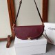 Premium Replica Celine Halfmoon Small Soft Triomphe Bag Burgundy Knockoff