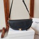AAAAA Fake Celine Halfmoon Small Soft Triomphe Bag Black Replica Cheap Premium Replica Celine Halfmoon Small Soft Triomphe Bag Black Knockoff