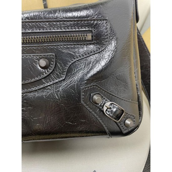 Premium Replica Balenciaga Le City classic shoulder bag black Knockoff