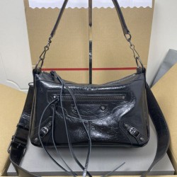 Premium Replica Balenciaga Le City classic shoulder bag black Knockoff