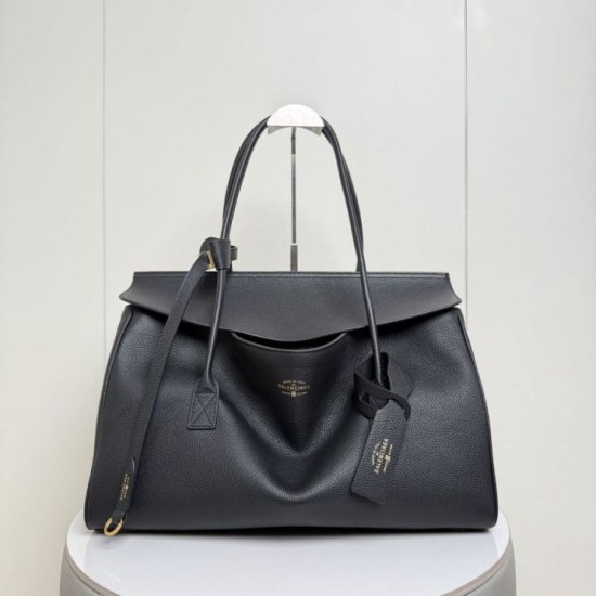 Premium Replica Balenciaga Carrie Carry All tote bag black Knockoff