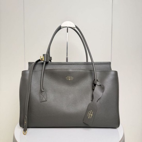 Premium Replica Balenciaga Carrie Carry All tote bag gray Knockoff