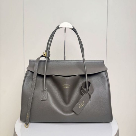Premium Replica Balenciaga Carrie Carry All tote bag gray Knockoff