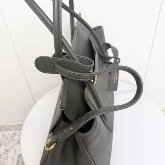 Premium Replica Balenciaga Carrie Carry All tote bag gray Knockoff