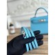 Premium Replica Hermes Mini Kelly II Sellier Epsom bag light blue Knockoff
