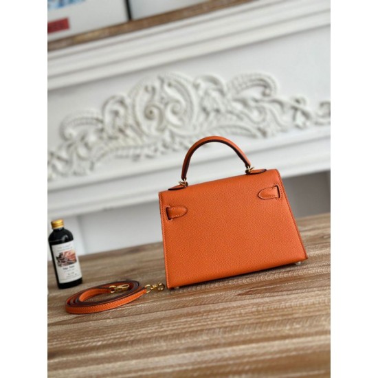 AAAAA Fake Hermes Mini Kelly II Sellier Epsom bag pink Replica Cheap Premium Replica Hermes Mini Kelly II Sellier Epsom bag pink Knockoff