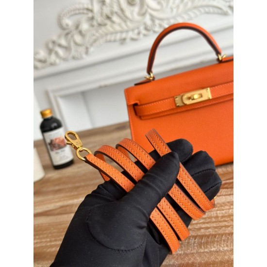 AAAAA Fake Hermes Mini Kelly II Sellier Epsom bag pink Replica Cheap Premium Replica Hermes Mini Kelly II Sellier Epsom bag pink Knockoff