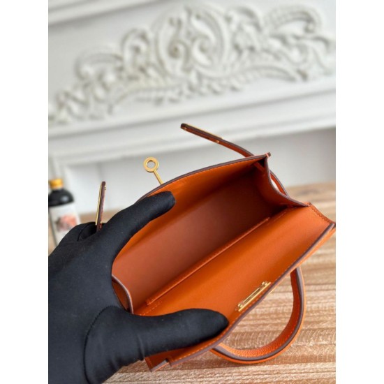 AAAAA Fake Hermes Mini Kelly II Sellier Epsom bag pink Replica Cheap Premium Replica Hermes Mini Kelly II Sellier Epsom bag pink Knockoff