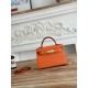 AAAAA Fake Hermes Mini Kelly II Sellier Epsom bag pink Replica Cheap Premium Replica Hermes Mini Kelly II Sellier Epsom bag pink Knockoff