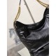 Premium Replica YSL Saint Laurent Hortense Hobo shoulder bag black Knockoff