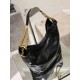 Premium Replica YSL Saint Laurent Hortense Hobo shoulder bag black Knockoff