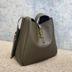 Premium Replica YSL Saint Laurent Le 5 à 7 large soft hobo bag light moss Knockoff