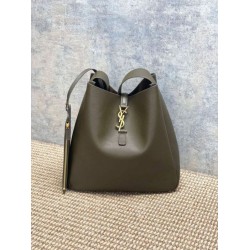 Premium Replica YSL Saint Laurent Le 5 à 7 large soft hobo bag light moss Knockoff