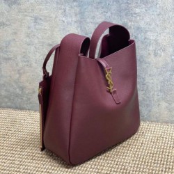 Premium Replica YSL Saint Laurent Le 5 à 7 large soft hobo bag burgundy Knockoff