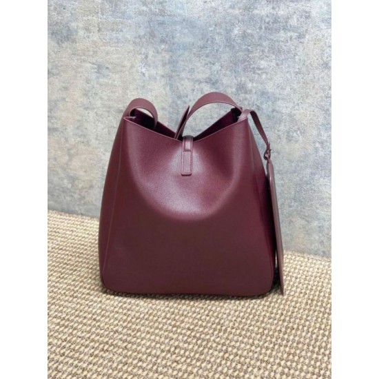 Premium Replica YSL Saint Laurent Le 5 à 7 large soft hobo bag burgundy Knockoff