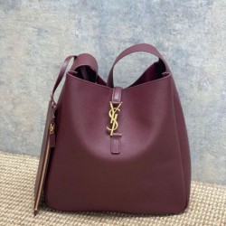 Premium Replica YSL Saint Laurent Le 5 à 7 large soft hobo bag burgundy Knockoff