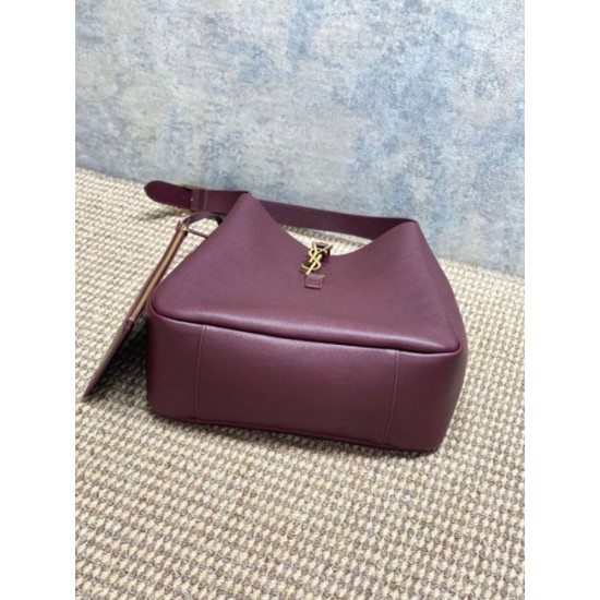 Premium Replica YSL Saint Laurent Le 5 à 7 large soft hobo bag burgundy Knockoff