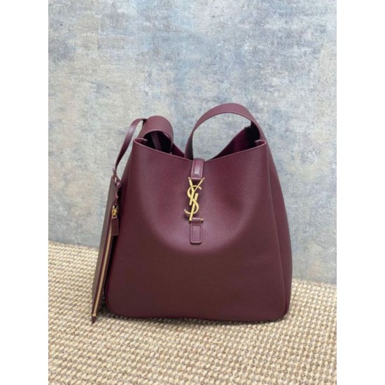 Premium Replica YSL Saint Laurent Le 5 à 7 large soft hobo bag burgundy Knockoff