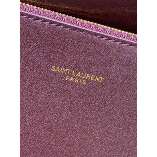 Premium Replica YSL Saint Laurent Le 5 à 7 large soft hobo bag burgundy Knockoff