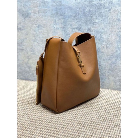 Premium Replica YSL Saint Laurent Le 5 à 7 large soft hobo bag brown Knockoff