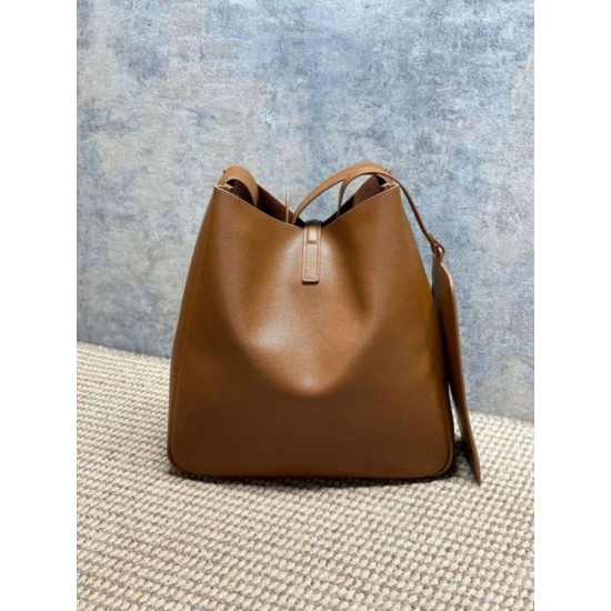 Premium Replica YSL Saint Laurent Le 5 à 7 large soft hobo bag brown Knockoff
