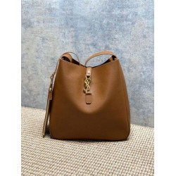 Premium Replica YSL Saint Laurent Le 5 à 7 large soft hobo bag brown Knockoff