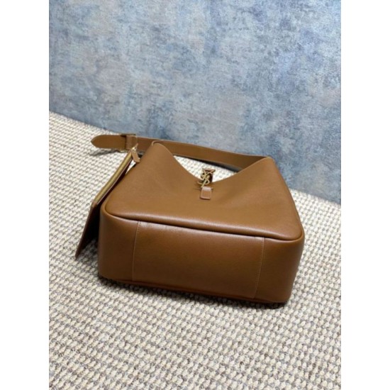 Premium Replica YSL Saint Laurent Le 5 à 7 large soft hobo bag brown Knockoff