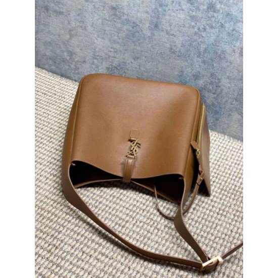 Premium Replica YSL Saint Laurent Le 5 à 7 large soft hobo bag brown Knockoff