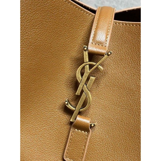 Premium Replica YSL Saint Laurent Le 5 à 7 large soft hobo bag brown Knockoff