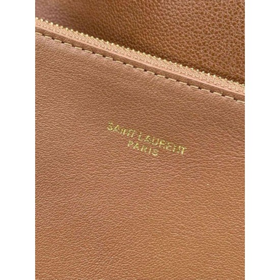 Premium Replica YSL Saint Laurent Le 5 à 7 large soft hobo bag brown Knockoff