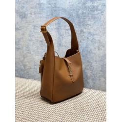 Premium Replica YSL Saint Laurent Le 5 à 7 small soft hobo bag brown Knockoff