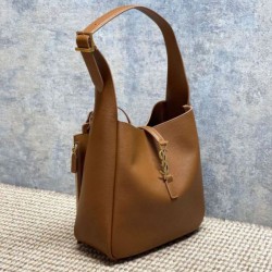 Premium Replica YSL Saint Laurent Le 5 à 7 small soft hobo bag brown Knockoff