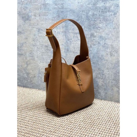 Premium Replica YSL Saint Laurent Le 5 à 7 small soft hobo bag brown Knockoff