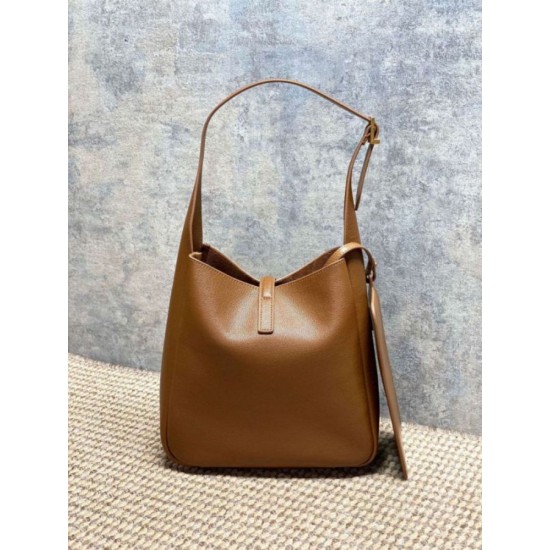 Premium Replica YSL Saint Laurent Le 5 à 7 small soft hobo bag brown Knockoff